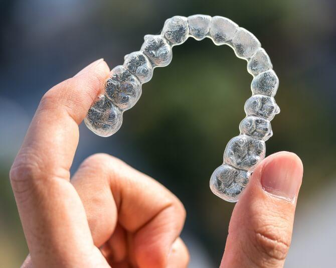 close up of invisalign